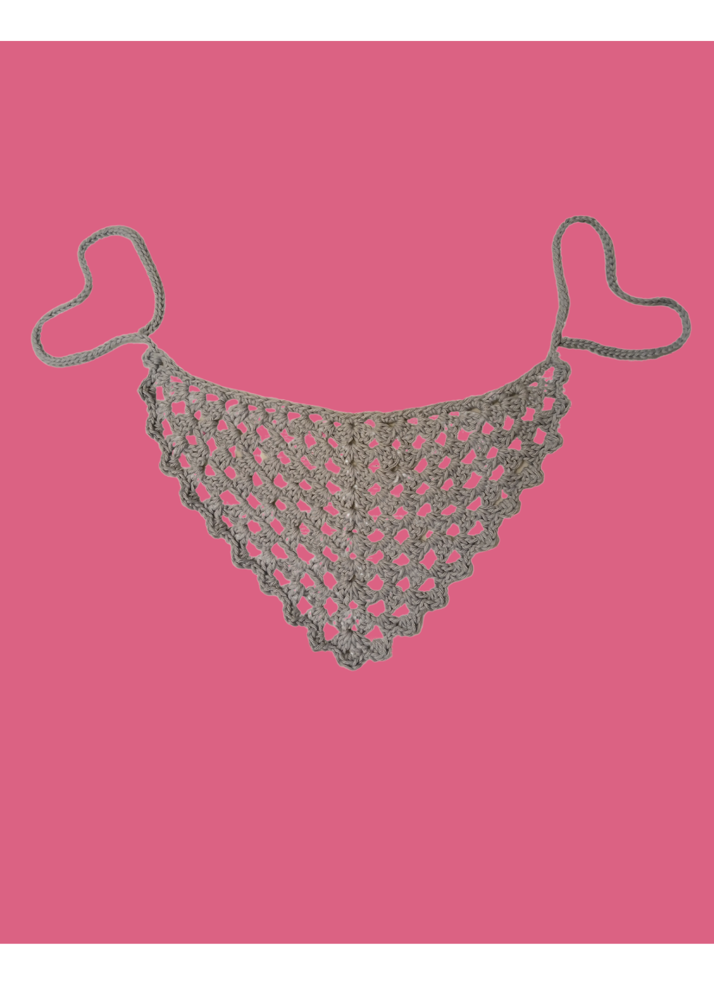 Light Blue Granny Stitch Bandana with Shell Edges
