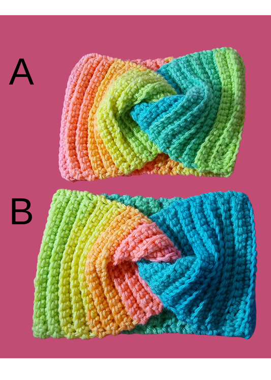Retro Stripe Crocheted Ear Warmer