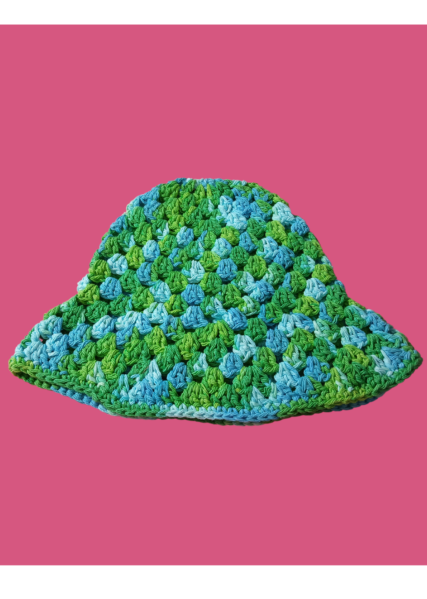 Seafoam Granny Stitch Bucket Hat