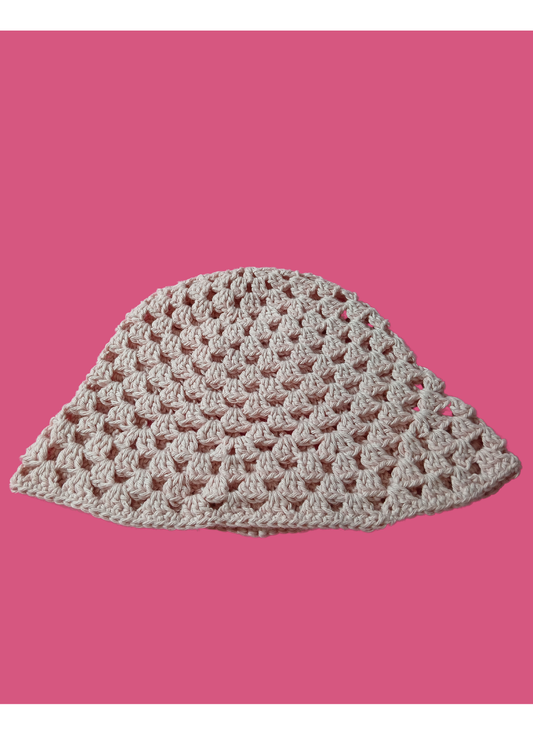Light Pink Granny Stitch Bucket Hat