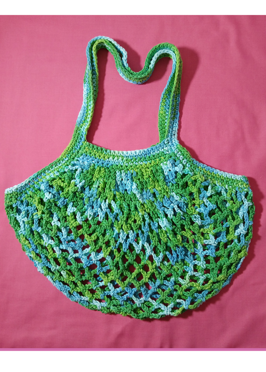 Seafoam Medium Mesh Market Bag