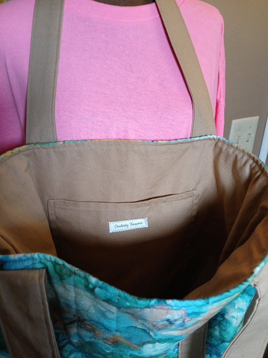 Blue Variegated Medium Tote