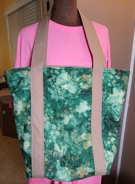 Green Variegated Medium Tote